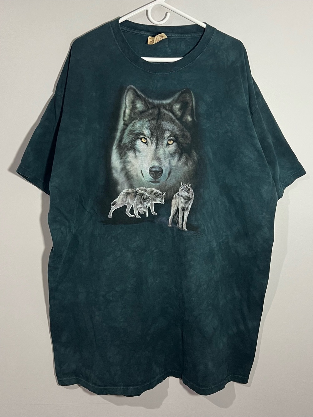 Vintage The Mountain 2006 Wolf Pack Black Short Sleeve T-Shirt Mens 3XL